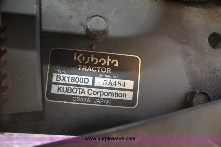 image for item F3422 Kubota BX1800 MFWD tractor