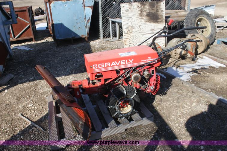 image for item F3428 Gravely 10 Professional walk-behind snow plow