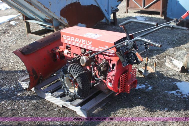 image for item F3428 Gravely 10 Professional walk-behind snow plow