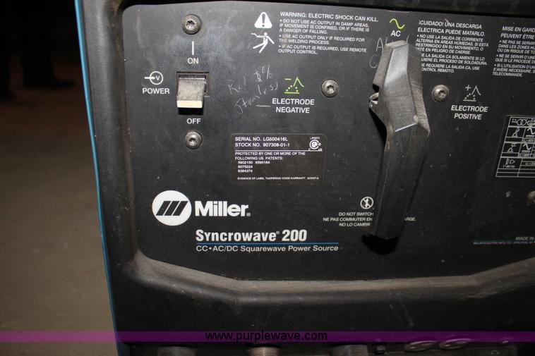 image for item F3433 Miller Syncrowave 200 CC AC/DC squarewave power source
