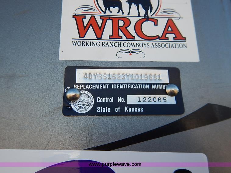 image for item I5179 2000 Liberty 16' stock trailer