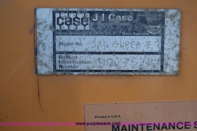 image for item I2385 Case 580 Super E backhoe