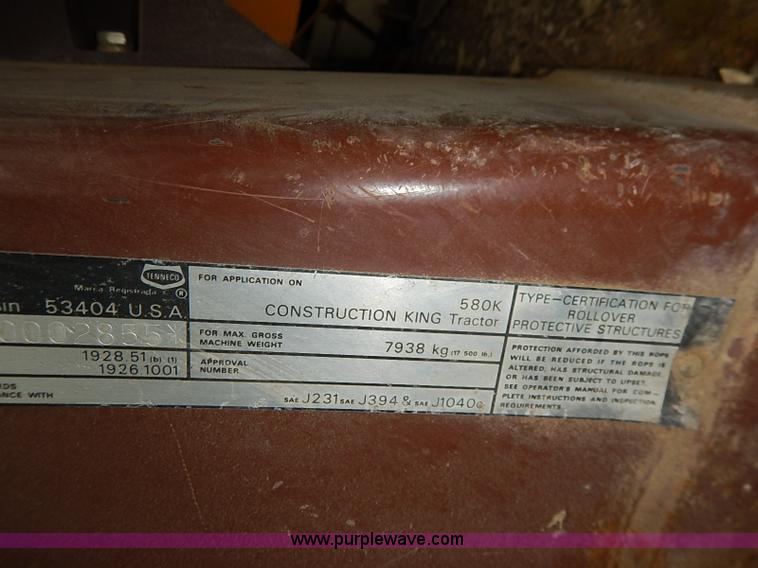 image for item I2444 1988 Case 580K backhoe