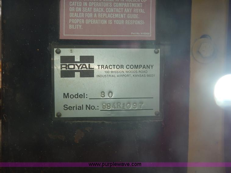 image for item I2445 Royal 80 articulated motor grader