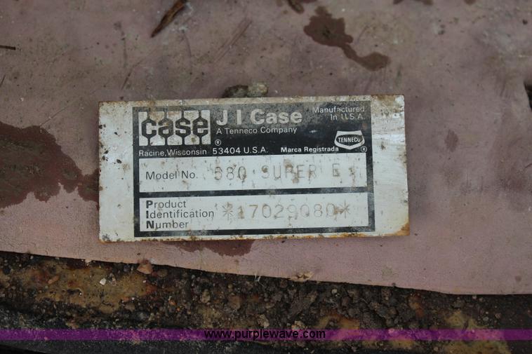 image for item I2460 1985 Case 580 Super E backhoe