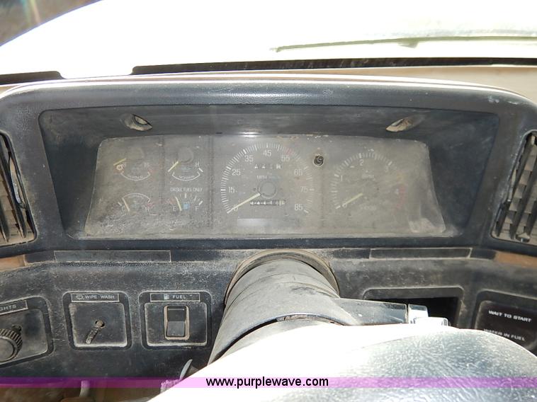 image for item I2489 1991 Ford F350 Custom flatbed pickup truck