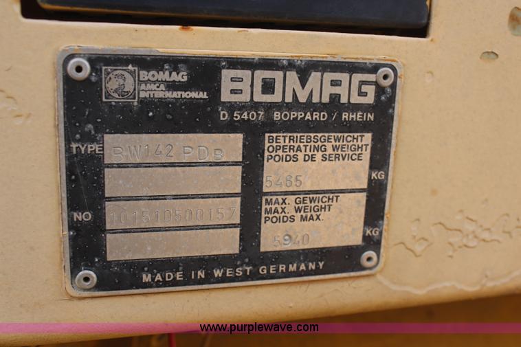 image for item I2499 Bomag BW142PDB vibratory roller