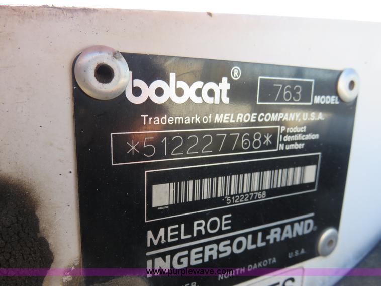image for item J1221 1998 Bobcat 763 skid steer