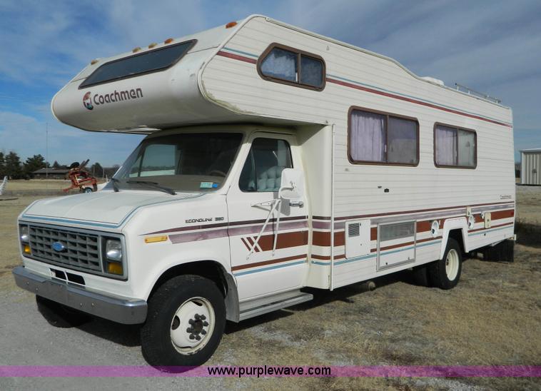image for item AQ9341 1985 Ford Econoline E350 Coachman 26' recreational vehicle