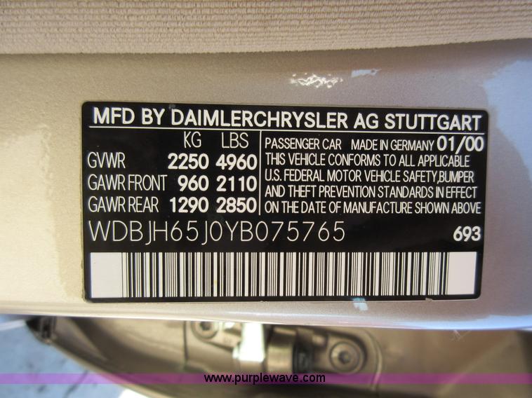 image for item AW9115 2000 Mercedes Benz E-Class E320 Wagon