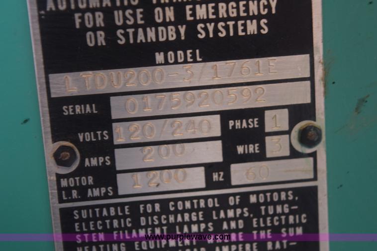 image for item BB9641 Onan 30EK generator and transfer switch