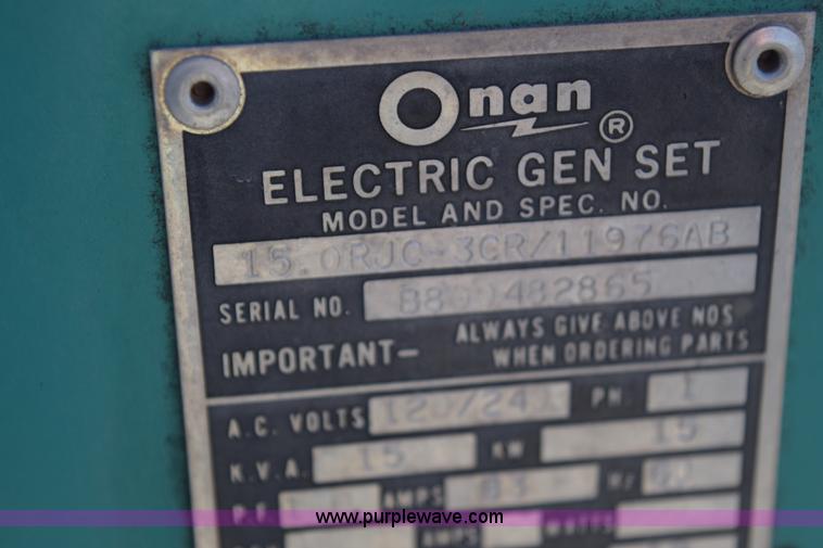 image for item BB9642 Onan generator