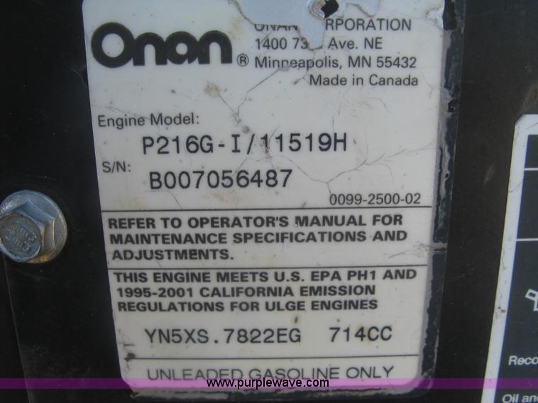 image for item BD9616 Miller Bobcat 225 welder/generator