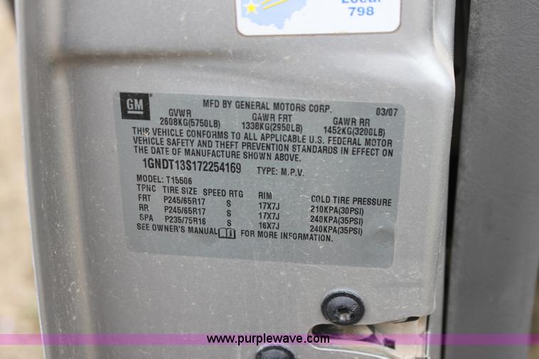 image for item F3453 2007 Chevrolet Trailblazer LS SUV