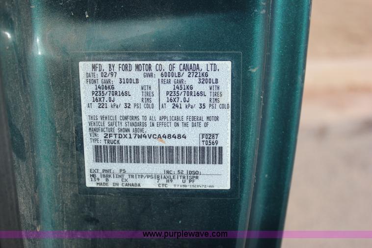 image for item J2335 1997 Ford F150 SuperCab pickup truck