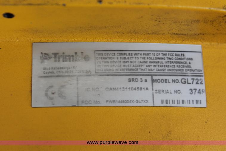 image for item AK9610 Trimble GL722 Spectra precision laser dual slope grade control system