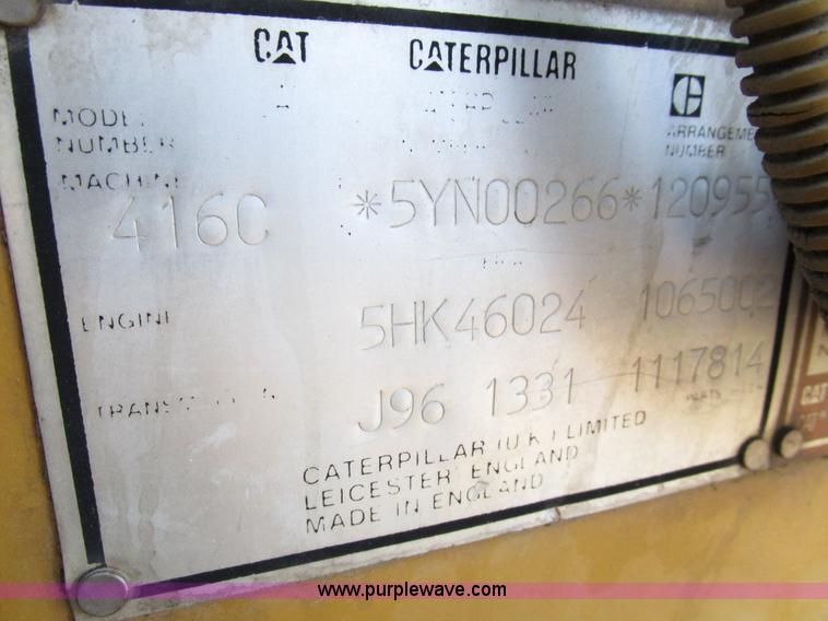 image for item D2254 1996 Caterpillar 416C backhoe