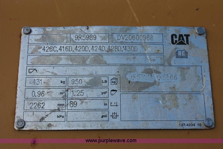 image for item H5952 2002 Caterpillar 416D backhoe