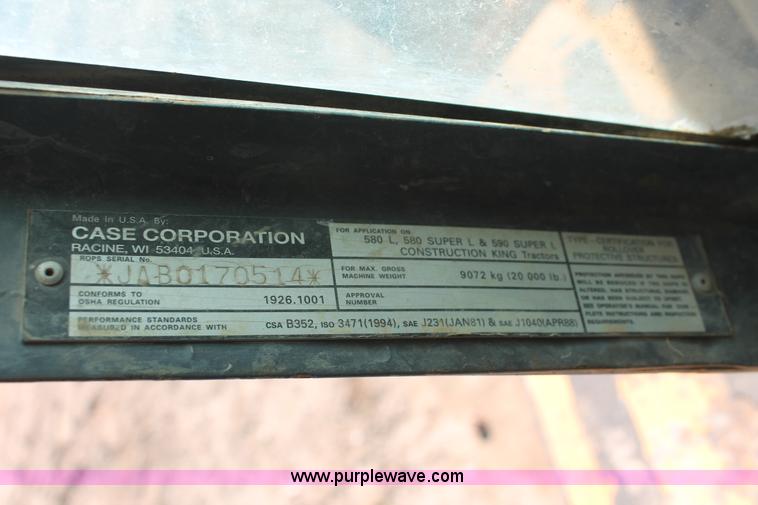 image for item H5966 1996 Case 590 Super L backhoe