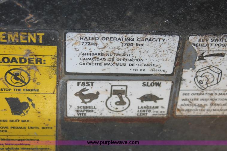 image for item H5971 1987 Bobcat 843 skid steer