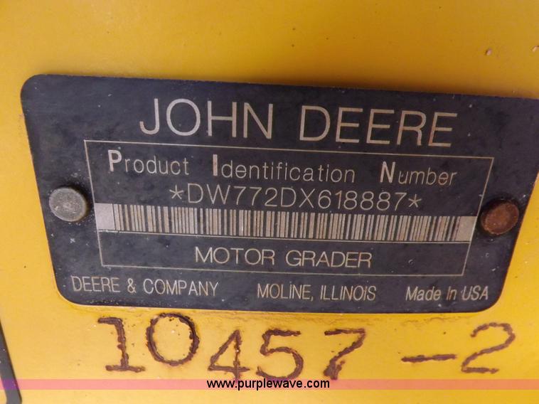 image for item K3115 2008 John Deere 772D articulated motor grader