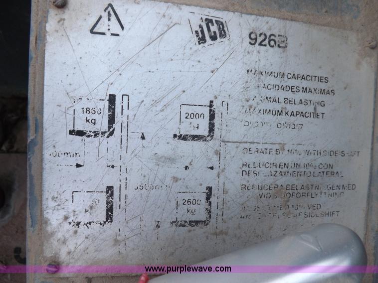 image for item K3126 JCB 926 rough terrain forklift