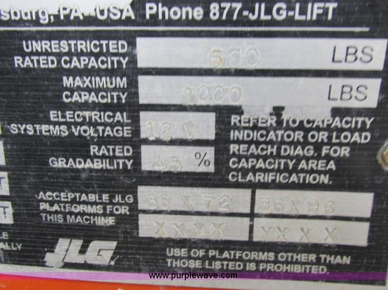 image for item Z9634 2000 JLG 600S boom lift