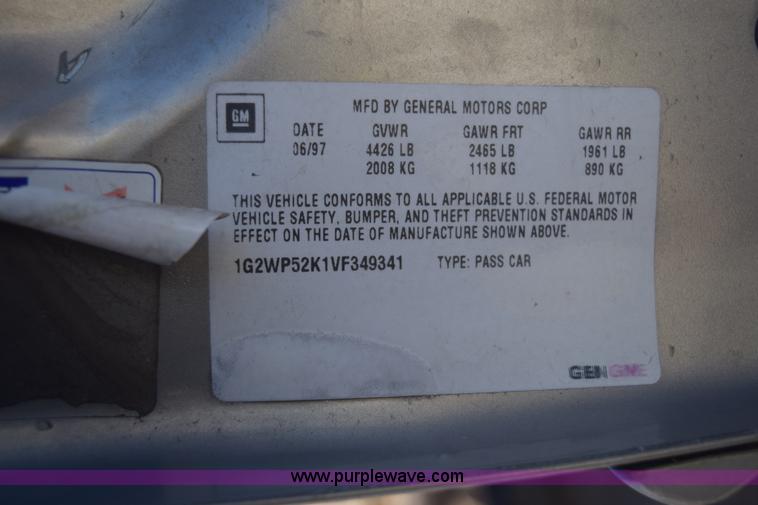 image for item E6083 1997 Pontiac Grand Prix GT