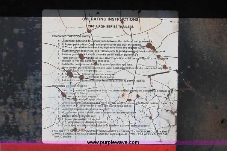 image for item H5960 1994 Etnyre RGN40TS3-T1 lowboy trailer