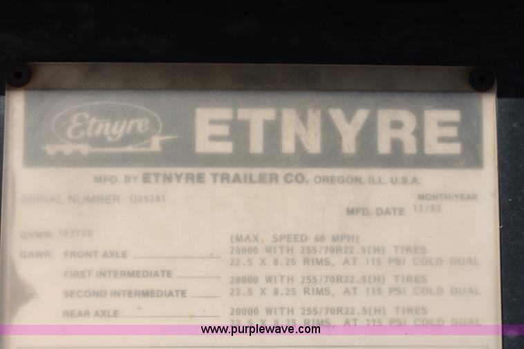 image for item H5960 1994 Etnyre RGN40TS3-T1 lowboy trailer