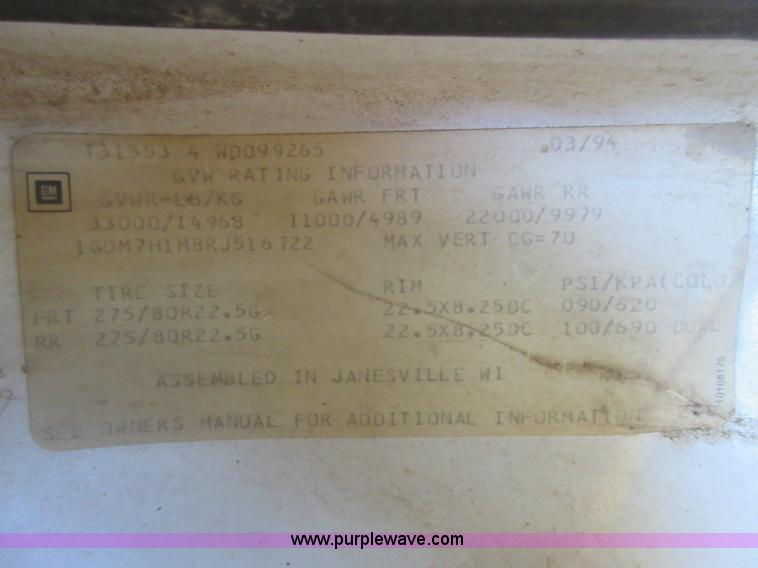 image for item AW9098 1994 GMC TopKick propane delivery truck