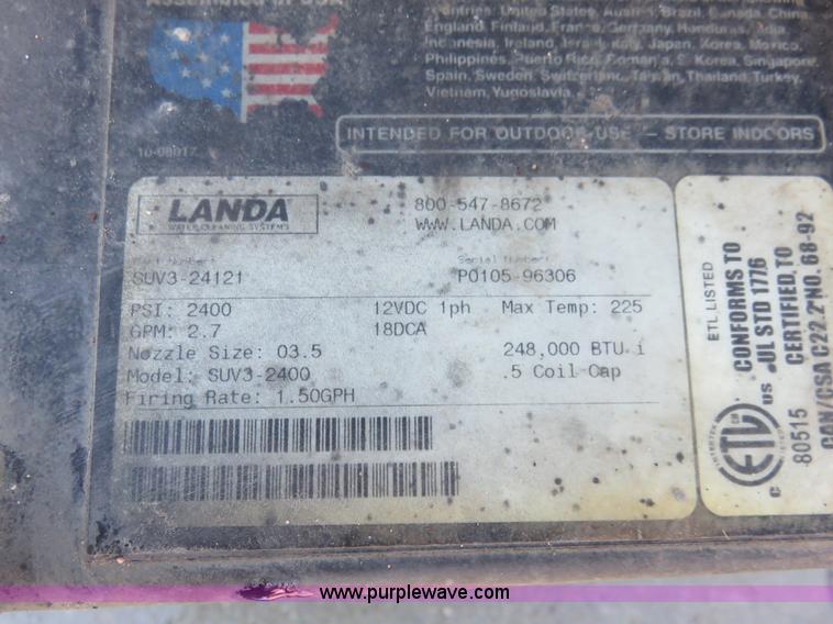 image for item BM9996 Landa pressure washer