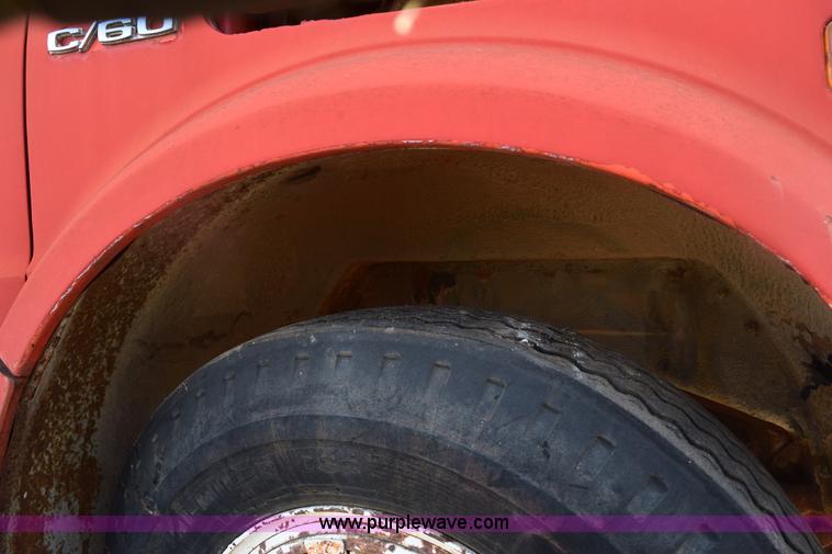 image for item E6137 1972 Chevrolet C60 flatbed dump truck