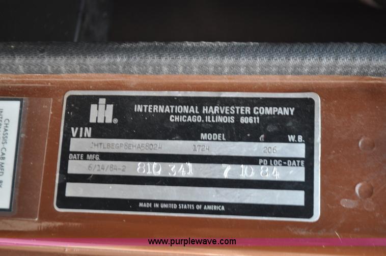 image for item F2185 1984 International S1700 flatbed truck