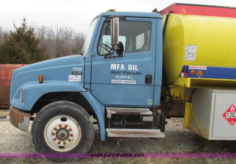 image for item I3113 1998 Freightliner FL70 Business Class fuel truck