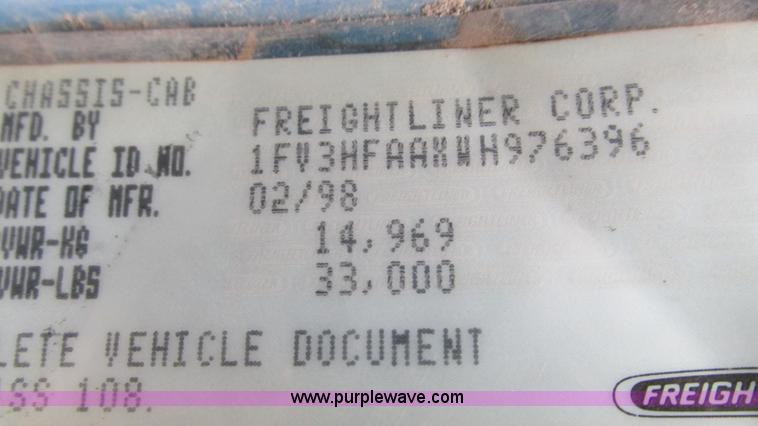 image for item I3113 1998 Freightliner FL70 Business Class fuel truck