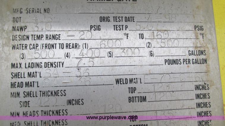 image for item I3114 1998 Freightliner FL70 Business Class fuel truck