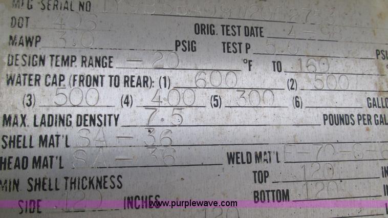 image for item I3114 1998 Freightliner FL70 Business Class fuel truck