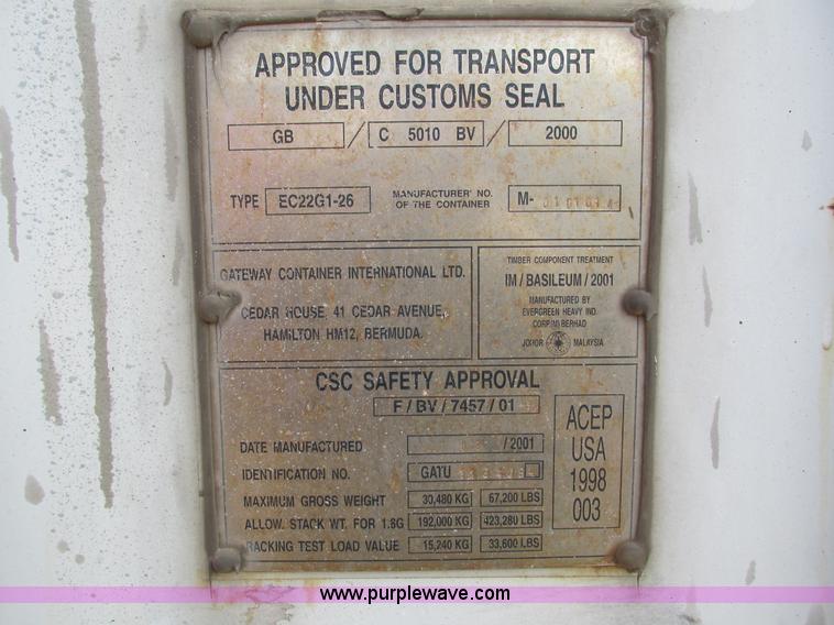 image for item I4085 Shipping container