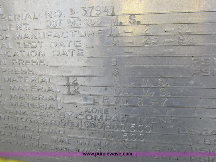 image for item I8811 1993 Chevrolet Kodiak fuel truck