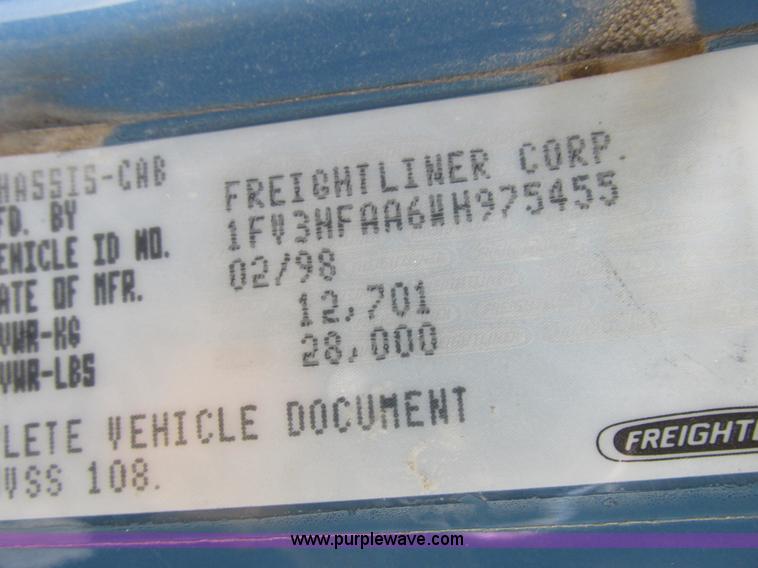image for item I8813 1998 Freightliner FL70 fuel truck