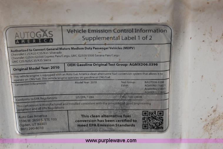 image for item J2320 2010 Chevrolet Silverado 2500HD LS Ext. Cab pickup truck