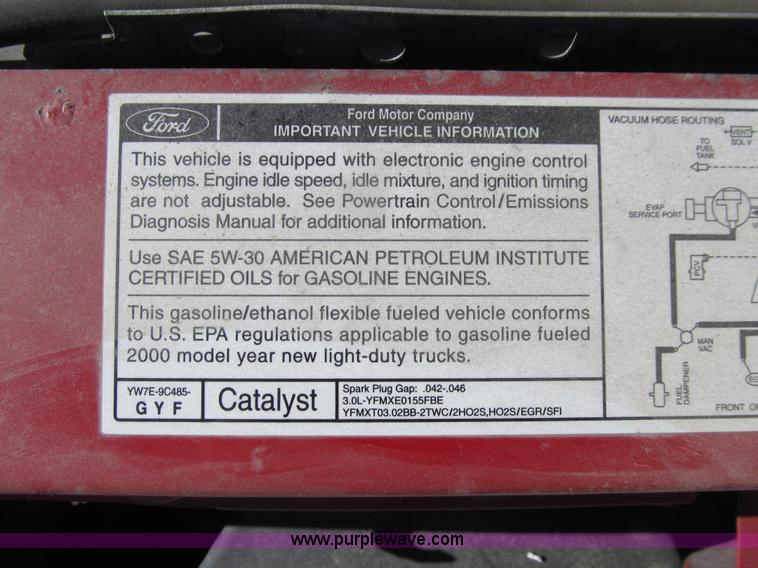 image for item J3312 2000 Ford Ranger XLT SuperCab pickup truck