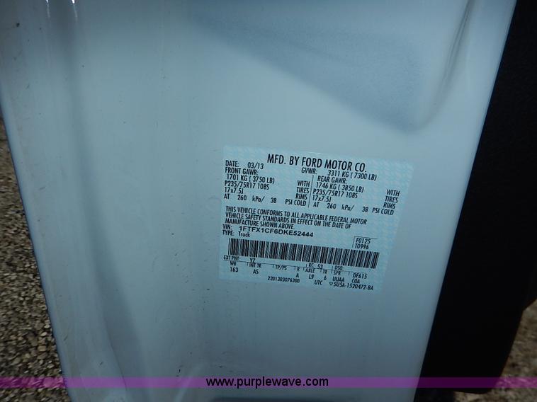 image for item K7056 2013 Ford F150 XL SuperCab pickup truck