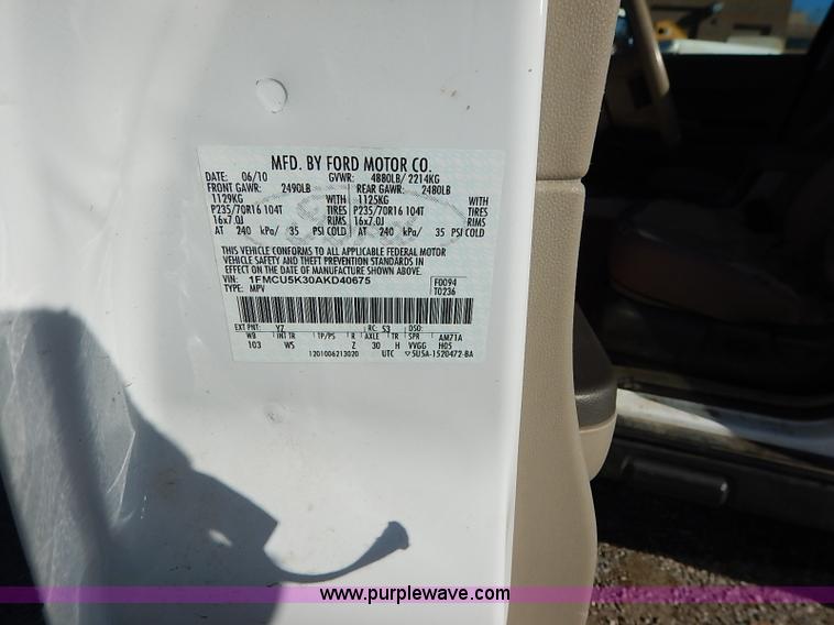 image for item K7063 2010 Ford Escape Hybrid SUV