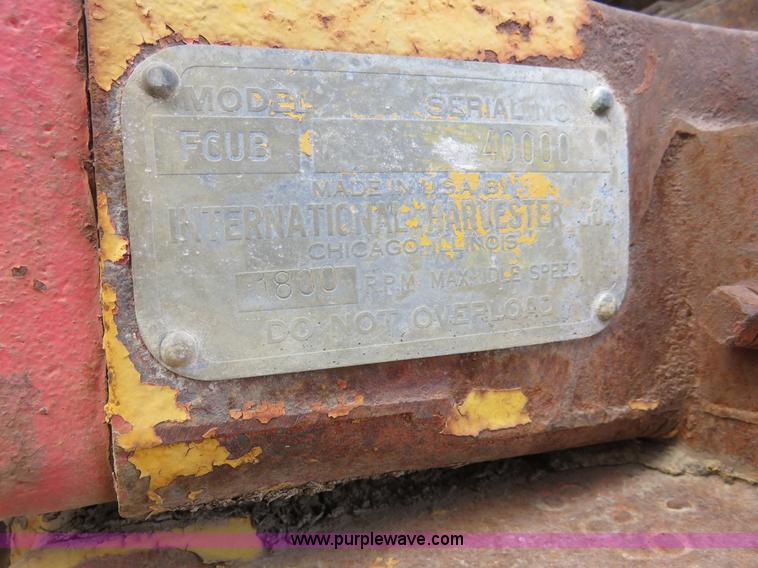 image for item K7226 International FCUB trencher