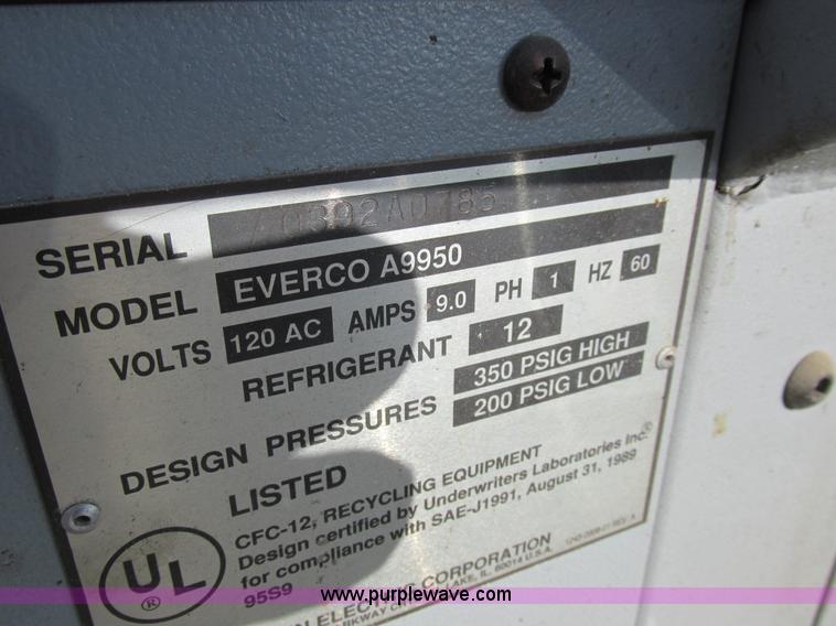 image for item AW9747 Everco A9950 environmental recovery system