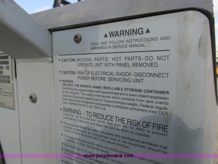 image for item AW9747 Everco A9950 environmental recovery system