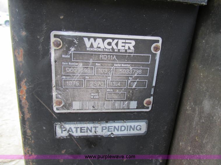 image for item AW9788 Wacker RD11 vibratory double drum roller