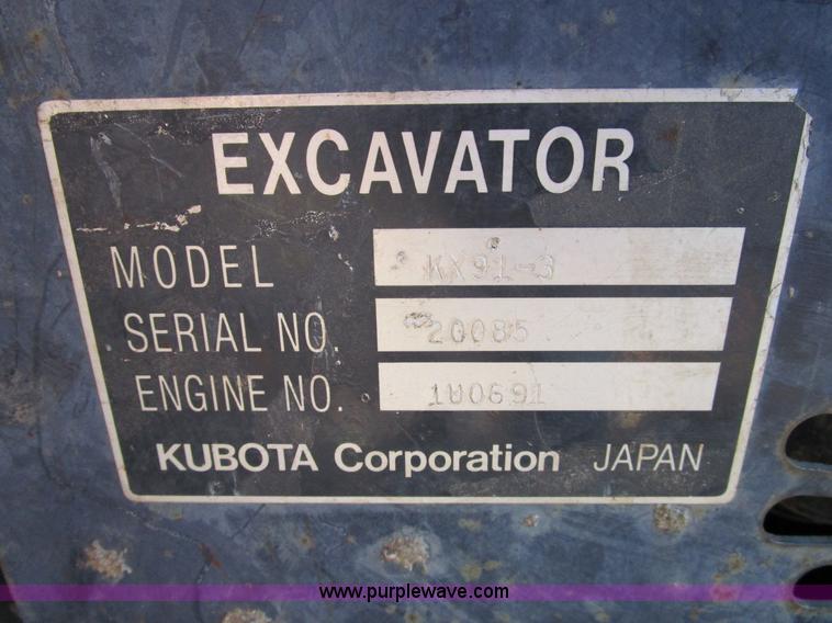 image for item D2277 2002 Kubota KX91-3 mini excavator